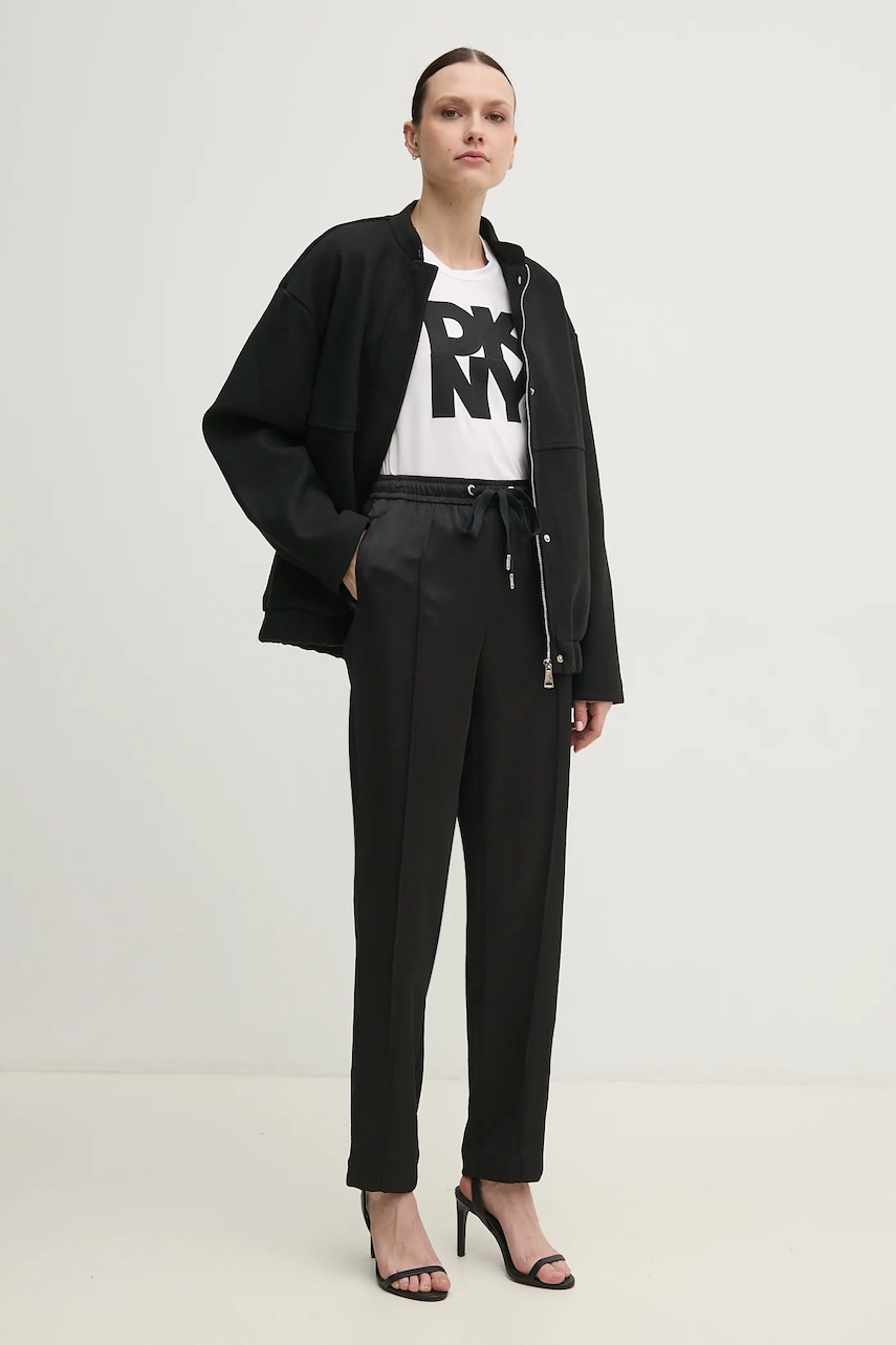 Брюки Dkny женские цвет чёрный прямые высокая посадка P5AK7A36 Брюки Dkny женские цвет чёрный прямые высокая посадка P5AK7A36