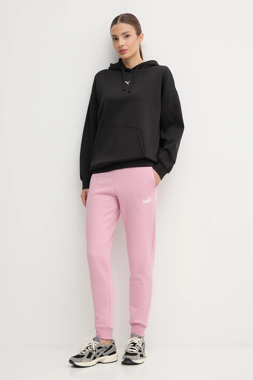 Спортивные штаны Puma цвет розовый однотонные 682449