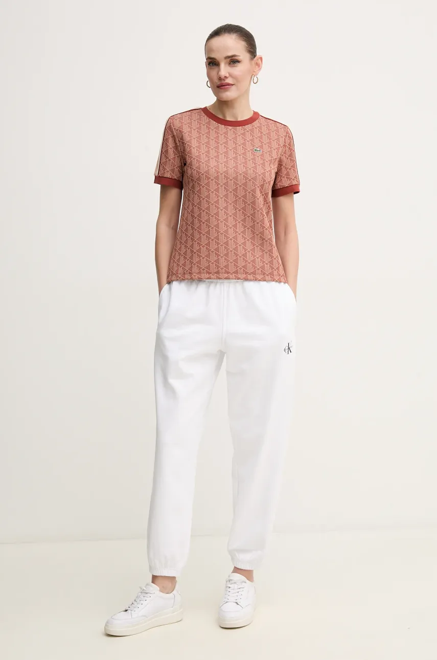 Спортивные штаны Calvin Klein Jeans женские цвет белый однотонные LV047B235G Спортивные штаны Calvin Klein Jeans женские цвет белый однотонные LV047B235G