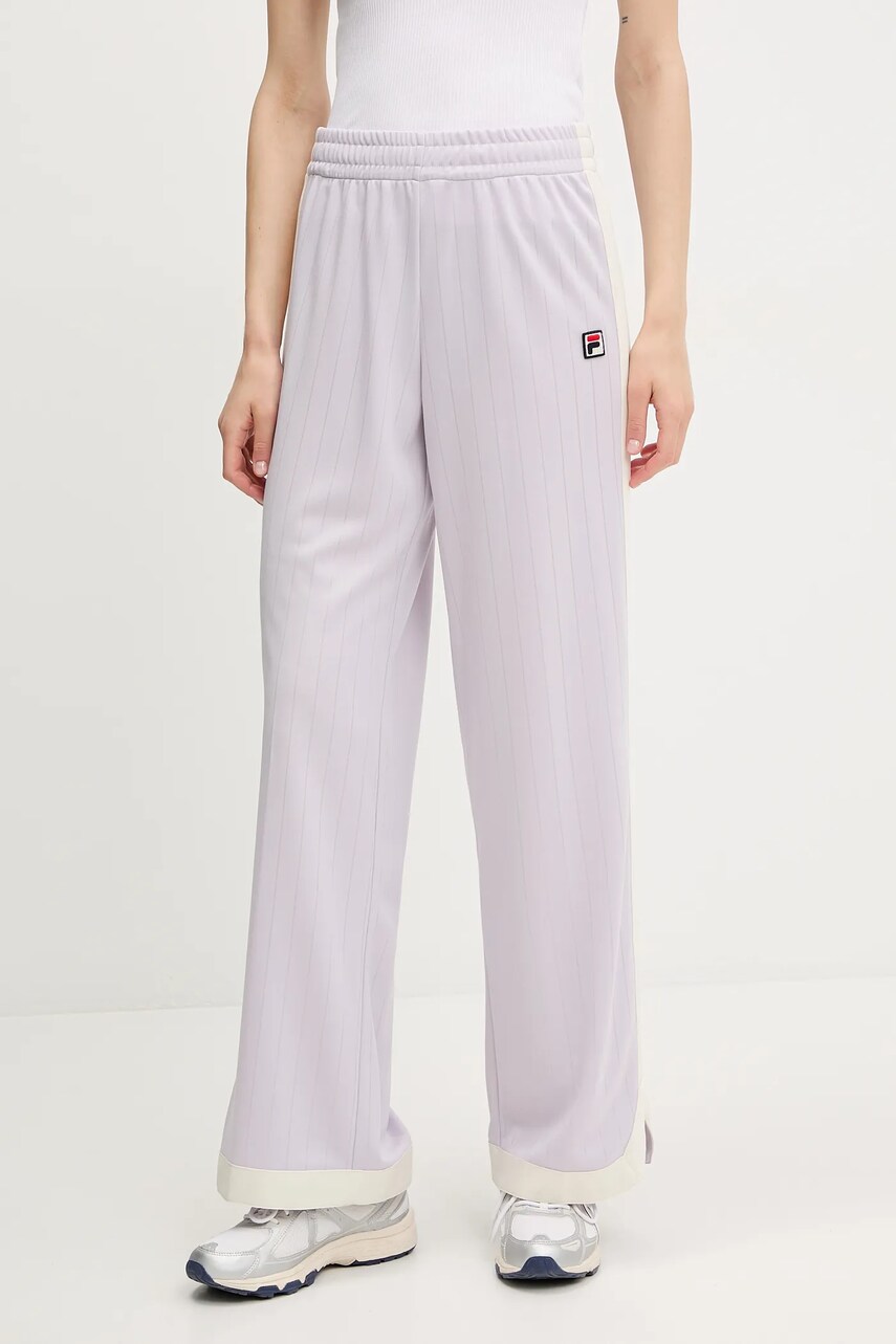 Fila pantaloni de trening Lorce culoarea violet, uni, FAW1012