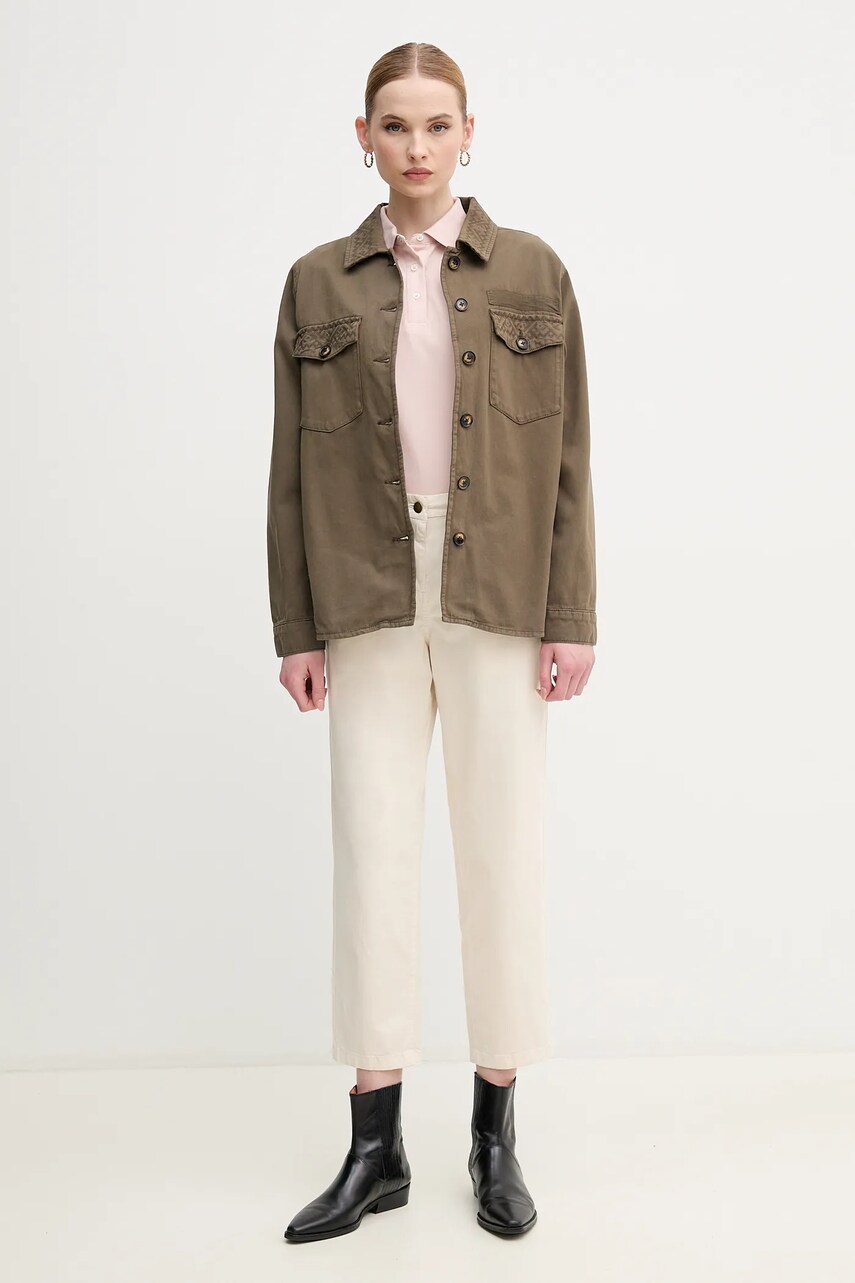 Брюки Barbour женские цвет бежевый chinos высокая посадка LTR0388WH51 Брюки Barbour женские цвет бежевый chinos высокая посадка LTR0388WH51