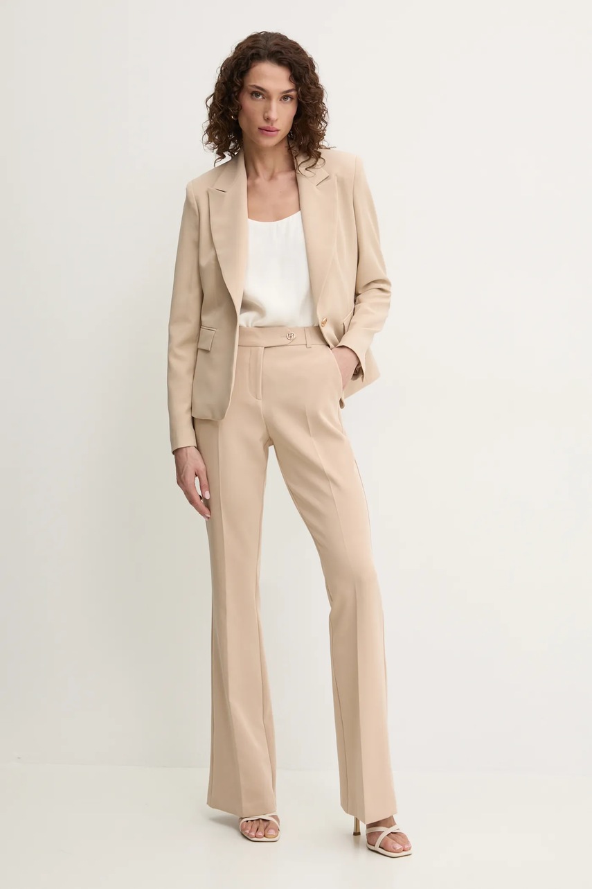 Брюки Fracomina женские цвет бежевый клёш средняя посадка FR25SVA004W42901 Брюки Fracomina женские цвет бежевый клёш средняя посадка FR25SVA004W42901