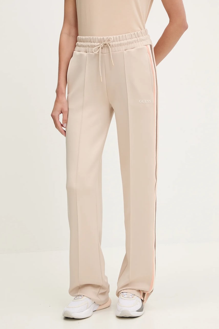Levně Tepláky Guess YARROW dámské, černá barva, s potiskem, V5GB12 KCRU2