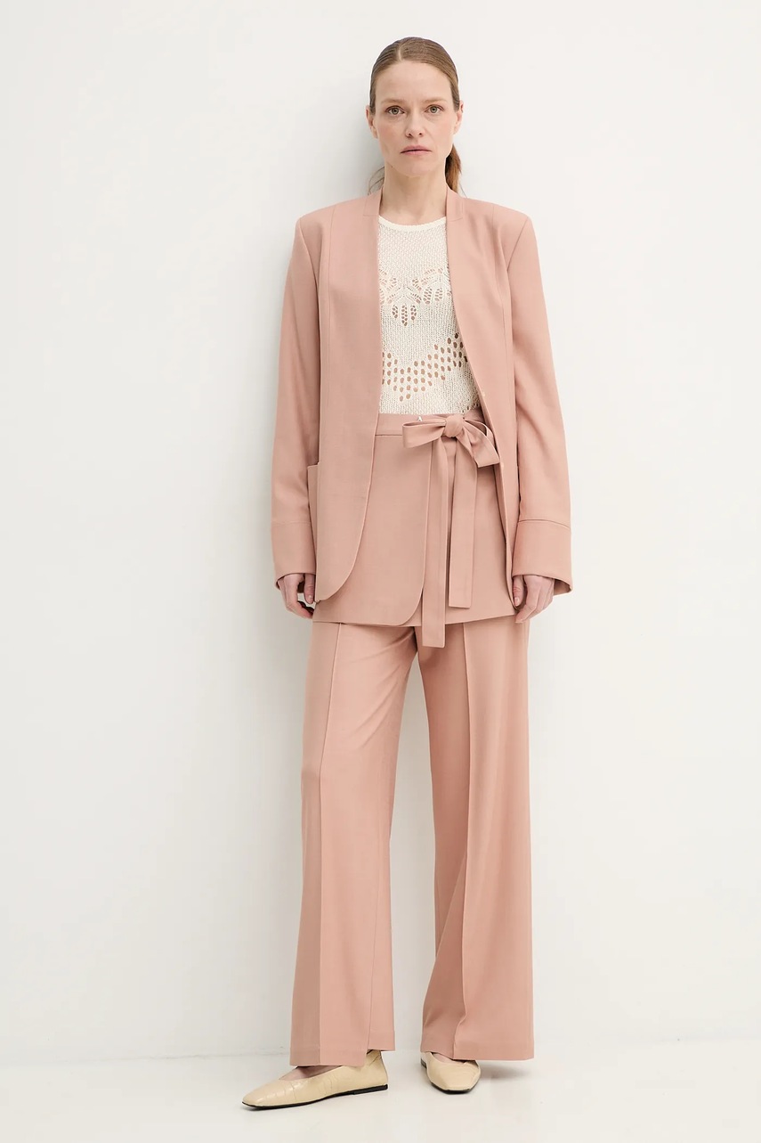 Брюки AERON HURAA цвет оранжевый широкие высокая посадка PA330474