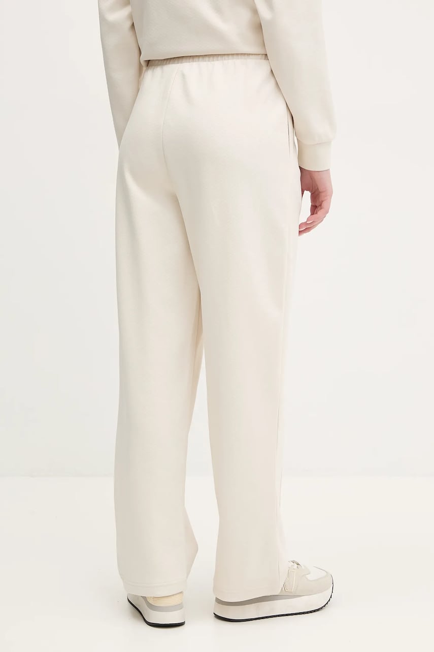 Puma pantaloni de trening femei, culoarea bej, neted, 629774