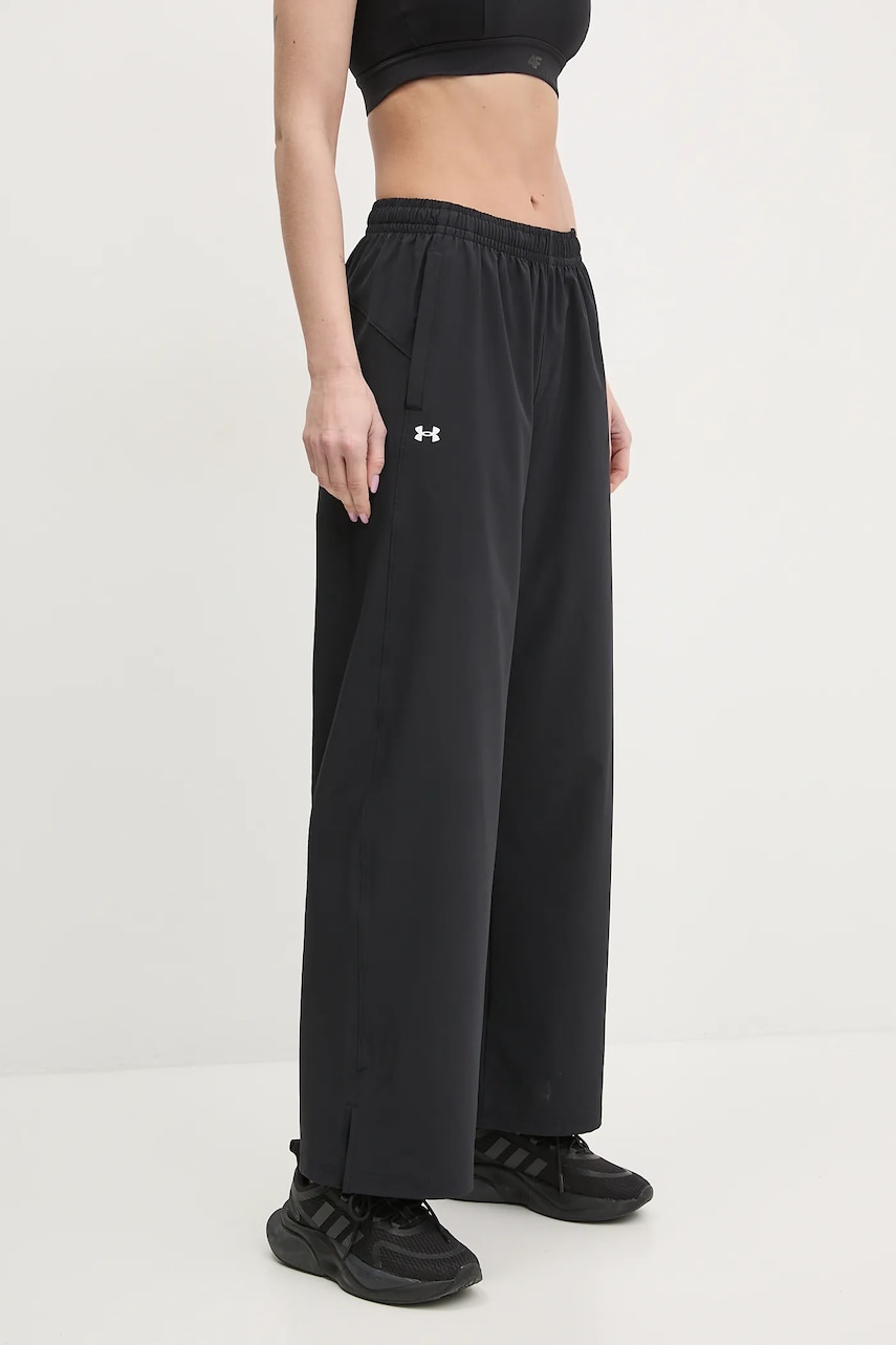 Under Armour pantaloni Rival femei, culoarea negru, 1386453 Under Armour pantaloni Rival femei, culoarea negru, 1386453