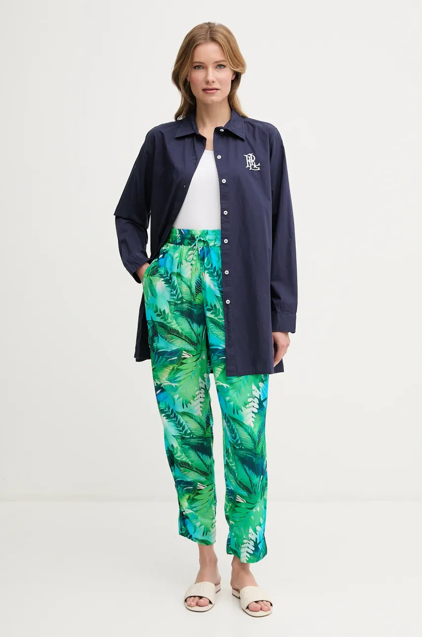 Брюки Lauren Ralph Lauren женские цвет зелёный chinos высокая посадка 20523277 Брюки Lauren Ralph Lauren женские цвет зелёный chinos высокая посадка 20523277