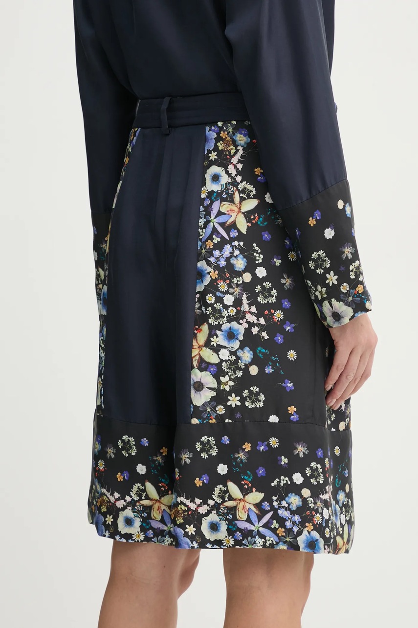 Μεταξωτό σορτς MUNTHE FABIANE χρώμα: ναυτικό μπλε, 251140125118 φωτογραφία