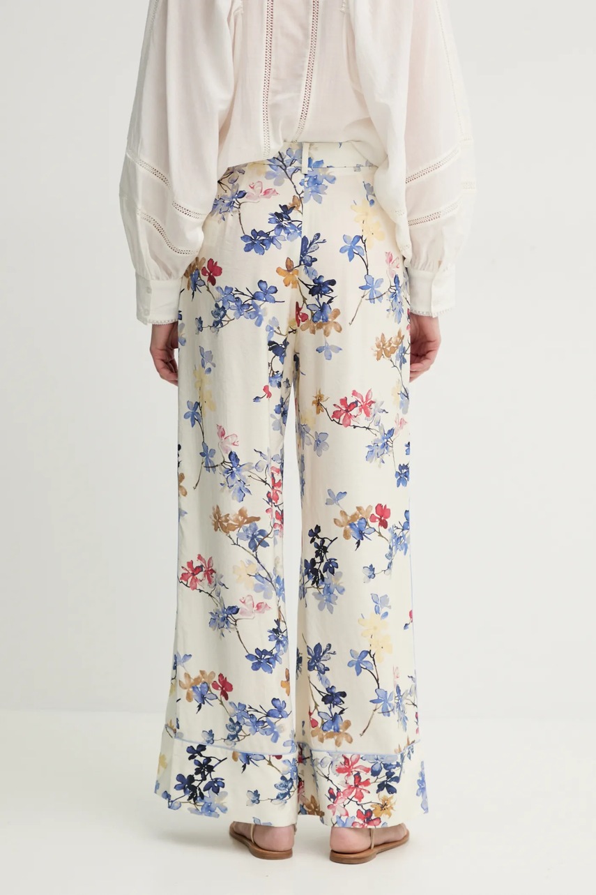 Παντελόνι MUNTHE FAICUS χρώμα: μπεζ, 251142525121 φωτογραφία