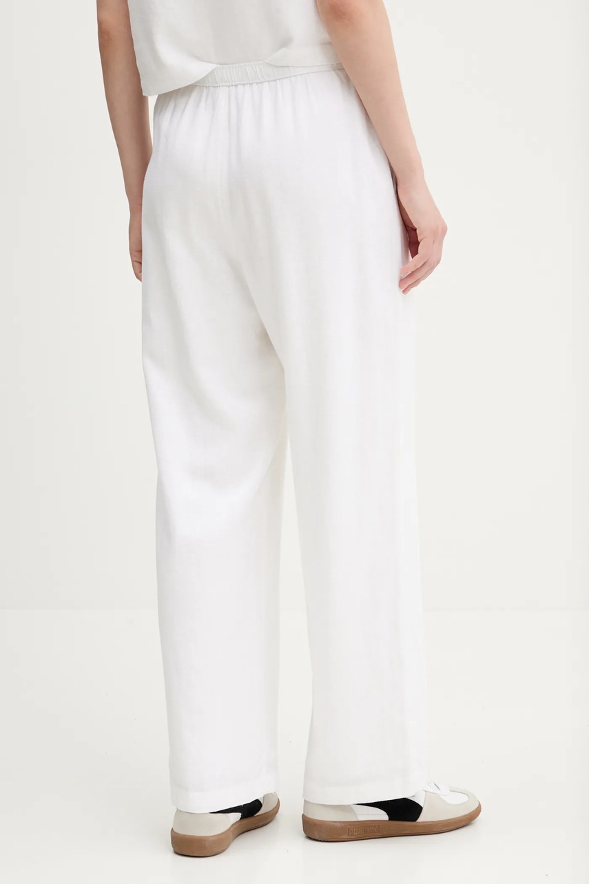 Abercrombie & Fitch lennadrág bézs, magas derekú széles, KI156-5128 termék 2. képe