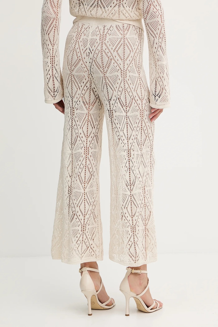 Παντελόνι Liu Jo χρώμα: μπεζ, WA5341.MS007 φωτογραφία