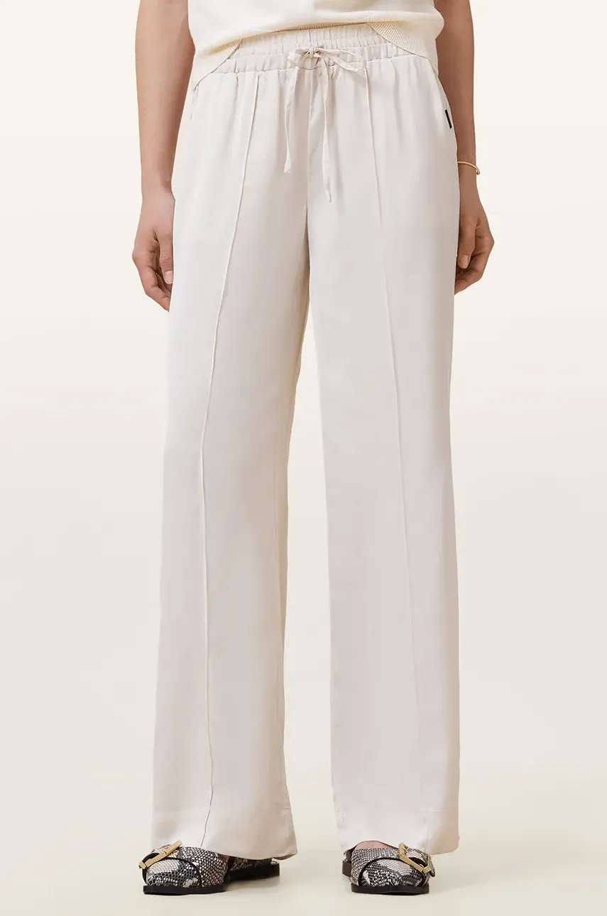 Брюки AllSaints ALBA женские цвет белый широкие высокая посадка W018TC Брюки AllSaints ALBA женские цвет белый широкие высокая посадка W018TC