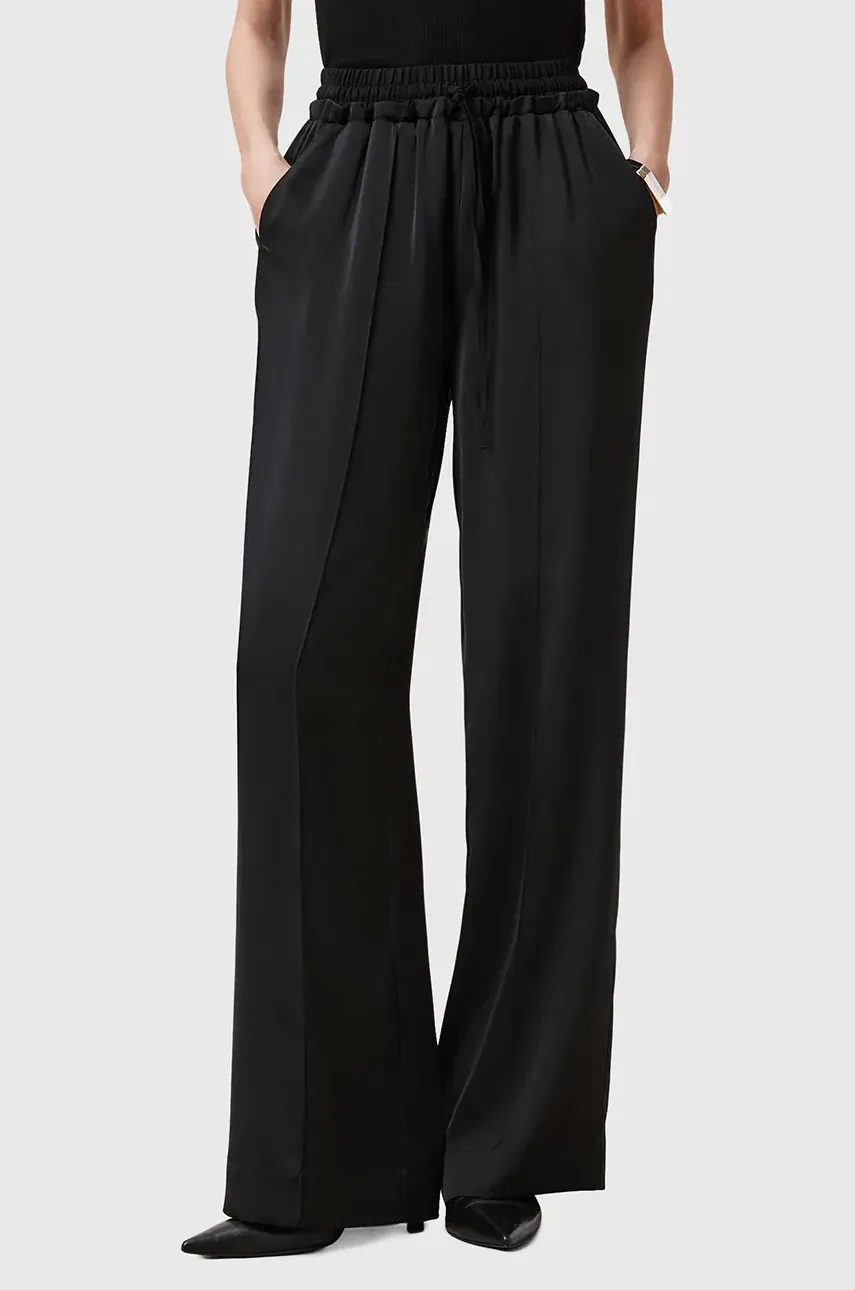 Брюки AllSaints ALBA женские цвет чёрный широкие высокая посадка W018TC Брюки AllSaints ALBA женские цвет чёрный широкие высокая посадка W018TC