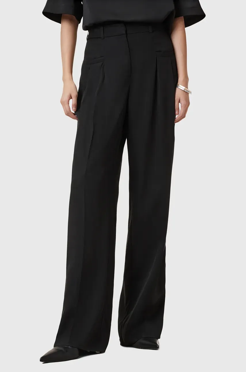 Брюки AllSaints ZENNI женские цвет чёрный широкие высокая посадка W023TC Брюки AllSaints ZENNI женские цвет чёрный широкие высокая посадка W023TC