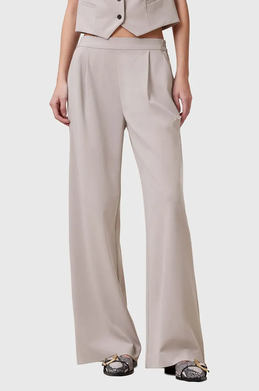 Брюки AllSaints ALEIDA женские цвет бежевый широкие средняя посадка W037QC Брюки AllSaints ALEIDA женские цвет бежевый широкие средняя посадка W037QC