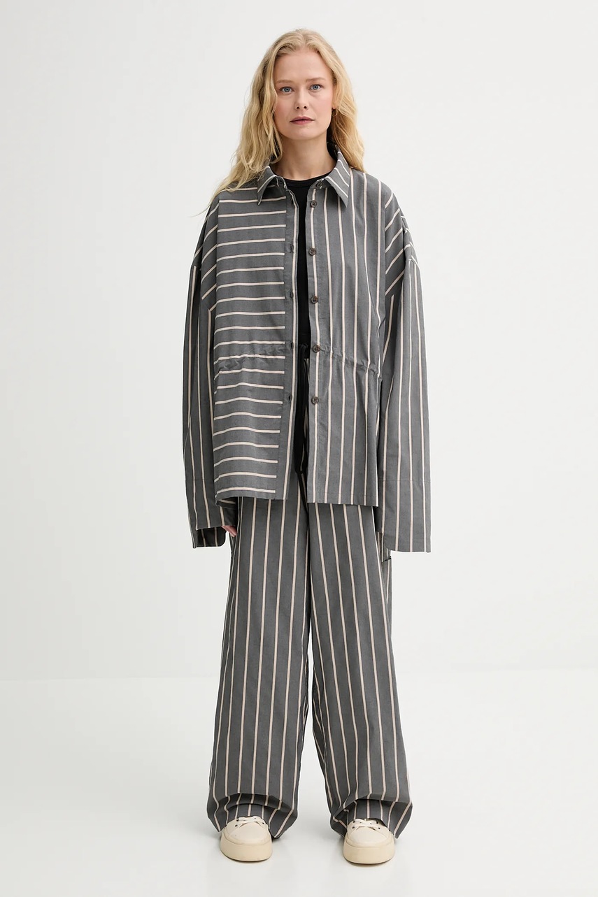 Брюки MMC STUDIO цвет бежевый прямые высокая посадка NABIL.NEO