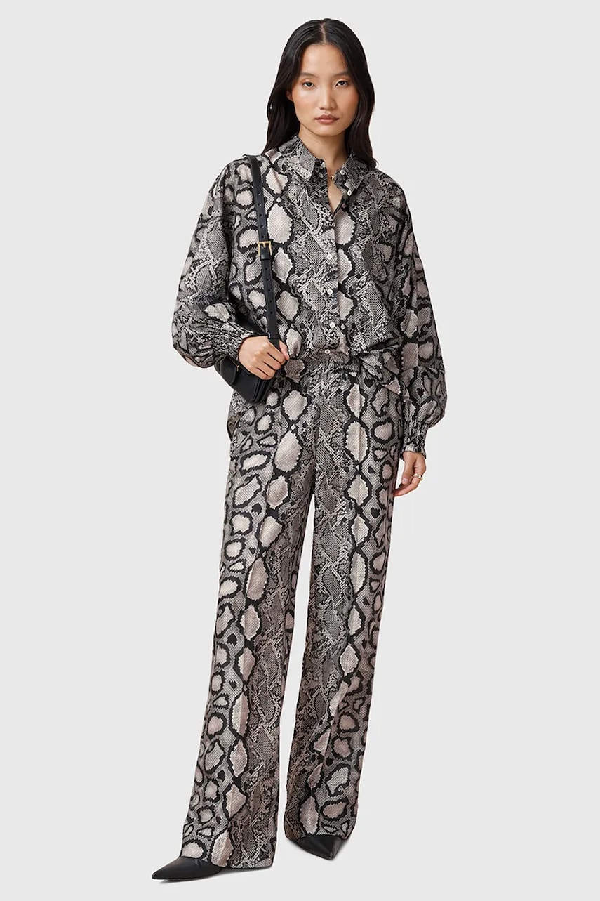 AllSaints pantaloni CHARLI femei, lat, high waist, W024TC AllSaints pantaloni CHARLI femei, lat, high waist, W024TC
