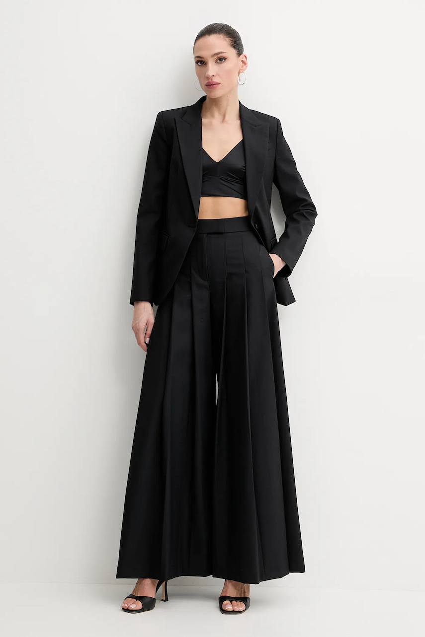 Брюки Karl Lagerfeld женские цвет чёрный широкие средняя посадка A2W10106 Брюки Karl Lagerfeld женские цвет чёрный широкие средняя посадка A2W10106