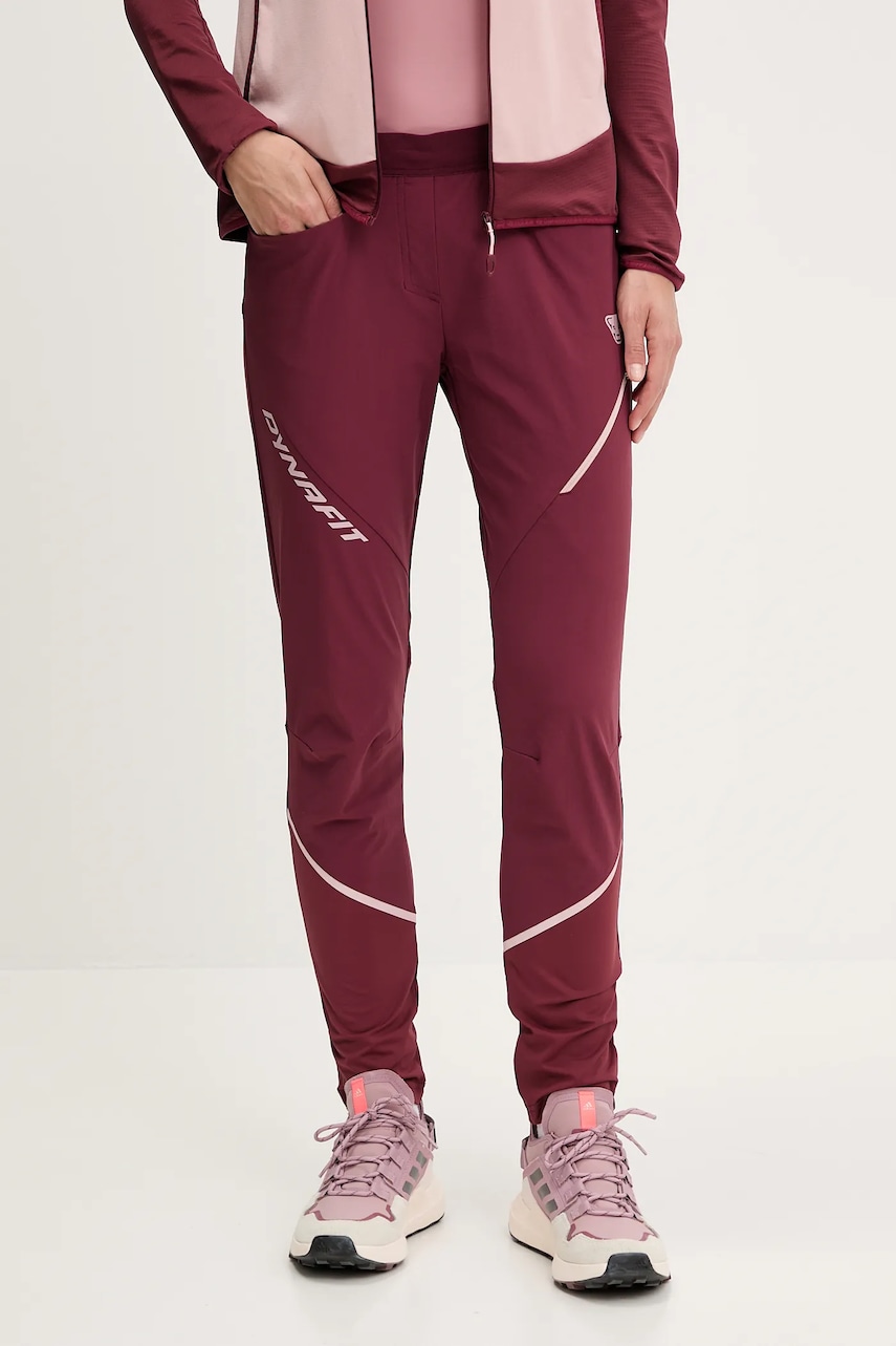Dynafit pantaloni sport Transalper culoarea bordo, 08.0000071183