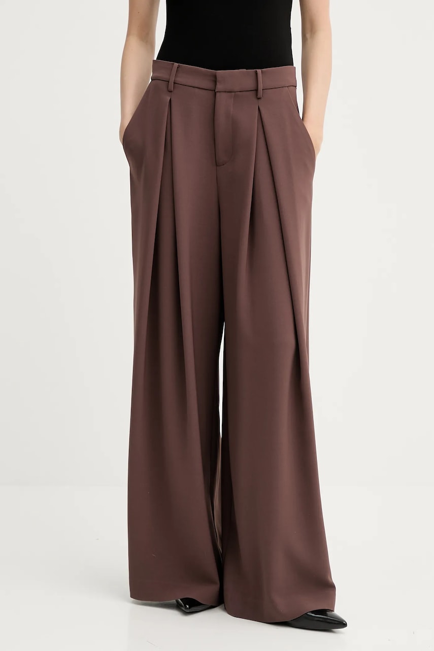 ISABELLE BLANCHE pantaloni culoarea rosu, lat, high waist, IS25SS-P041-T008