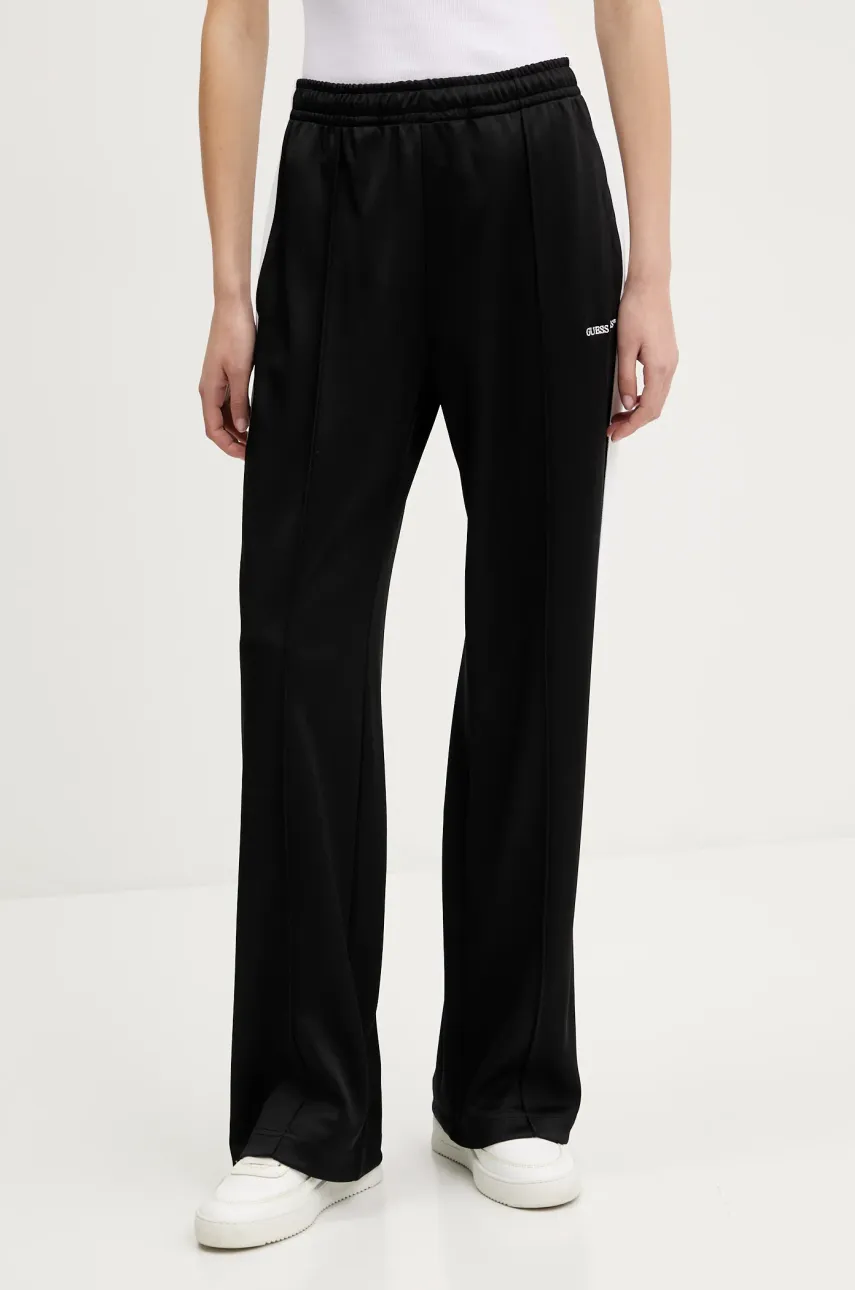 Levně Tepláky Guess Jeans dámské, černá barva, s aplikací, W5GB43 KB212