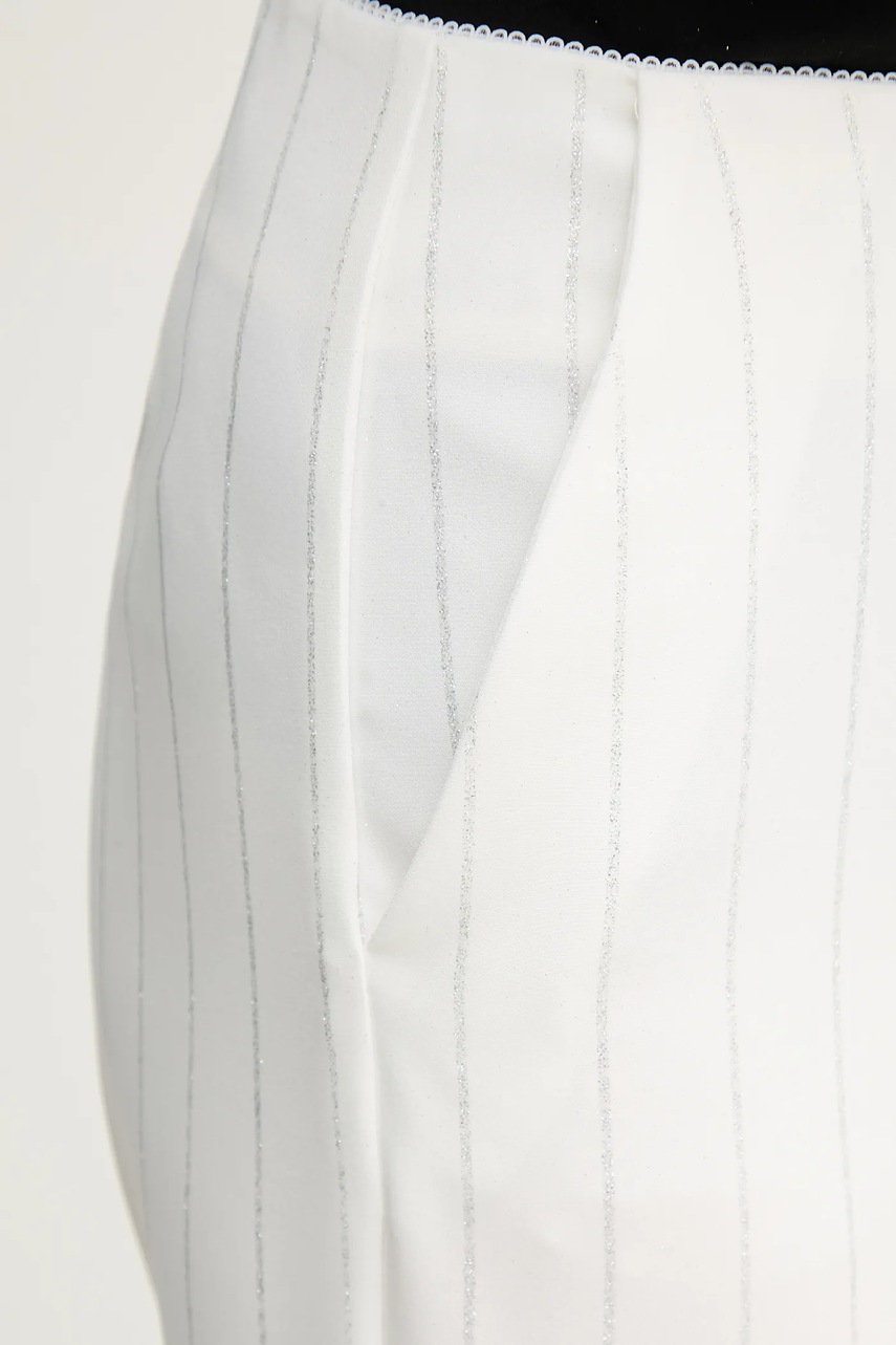 Παντελόνι Ermanno Firenze χρώμα: άσπρο, 56TP004EV7 φωτογραφία