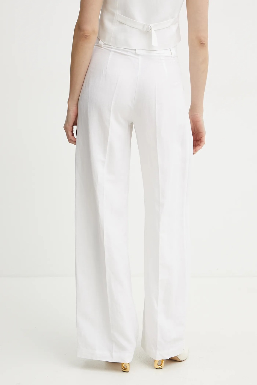 Παντελόνι Ermanno Firenze χρώμα: άσπρο, 56TP029ES1 φωτογραφία