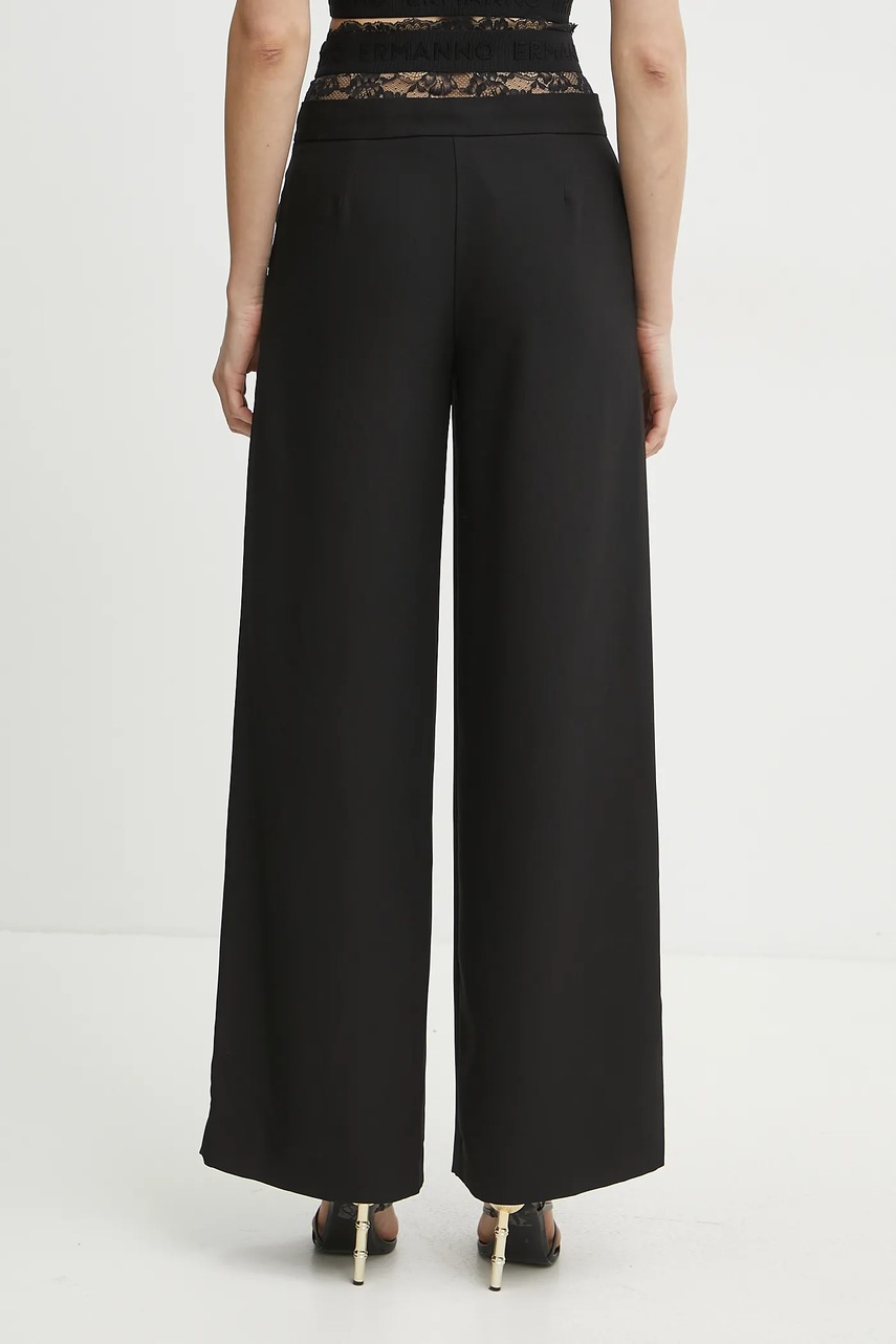 Παντελόνι Ermanno Firenze χρώμα: μαύρο, 56TP057E22 φωτογραφία