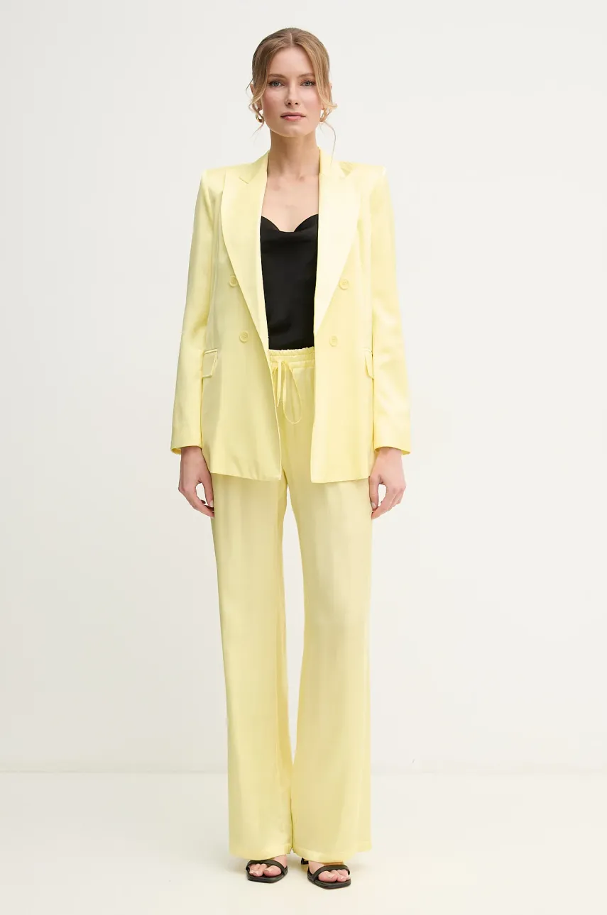 Брюки Ermanno Scervino женские цвет жёлтый прямые высокая посадка 56TP078EL1 Брюки Ermanno Scervino женские цвет жёлтый прямые высокая посадка 56TP078EL1
