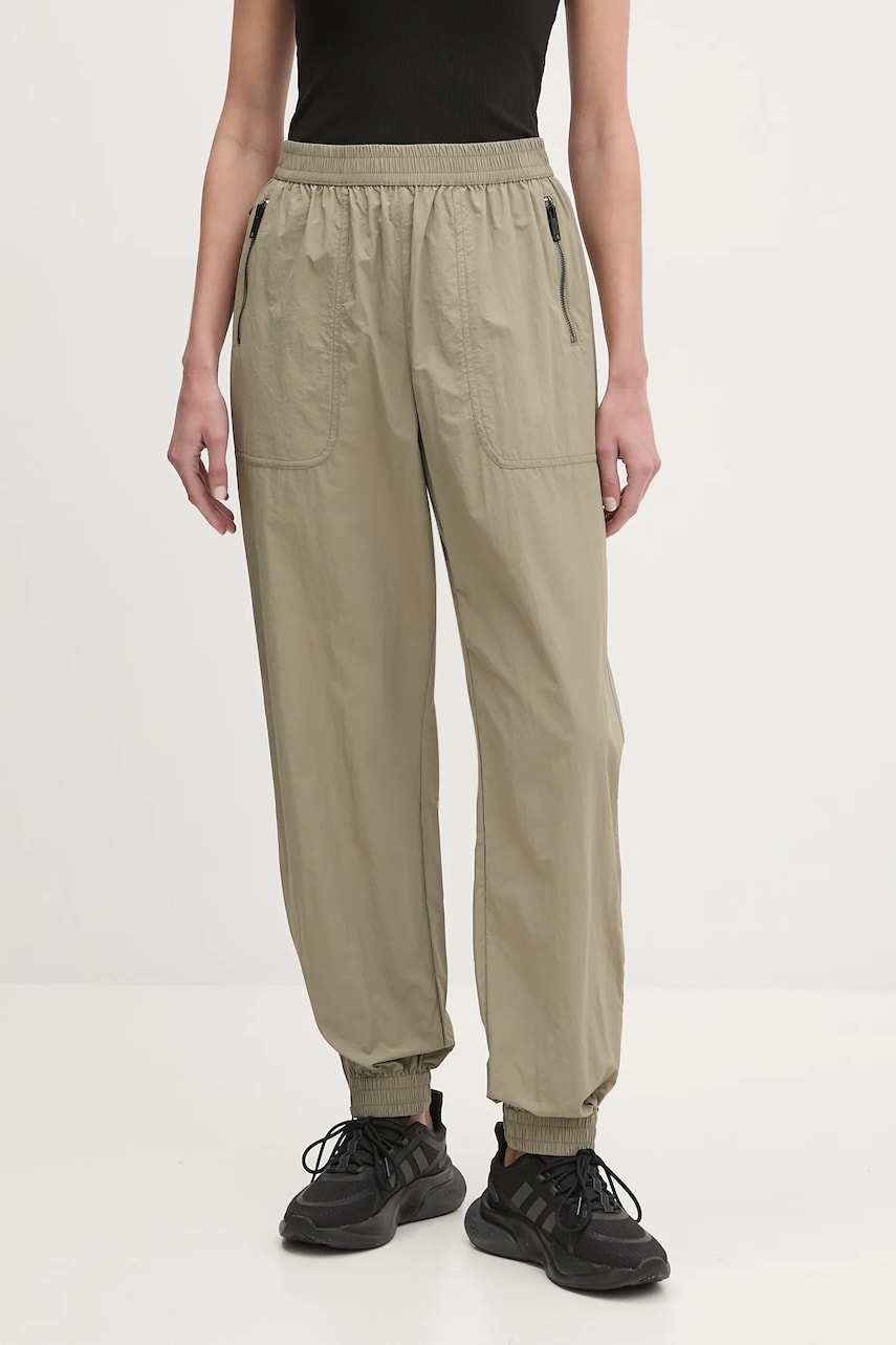 P.E Nation pantaloni Pitlane femei, culoarea verde, uni, 251P104 P.E Nation pantaloni Pitlane femei, culoarea verde, uni, 251P104