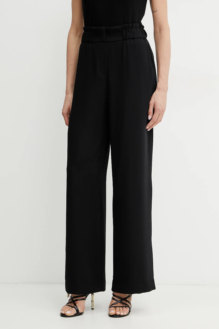 Morgan pantaloni PBIRD femei, culoarea negru, drept, high waist, PBIRD Morgan pantaloni PBIRD femei, culoarea negru, drept, high waist, PBIRD