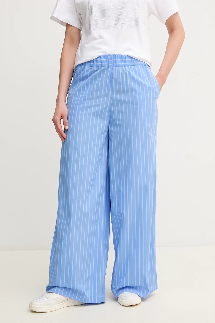 MAX&Co. pantaloni de bumbac femei, lat, high waist, 2516131094200 MAX&Co. pantaloni de bumbac femei, lat, high waist, 2516131094200
