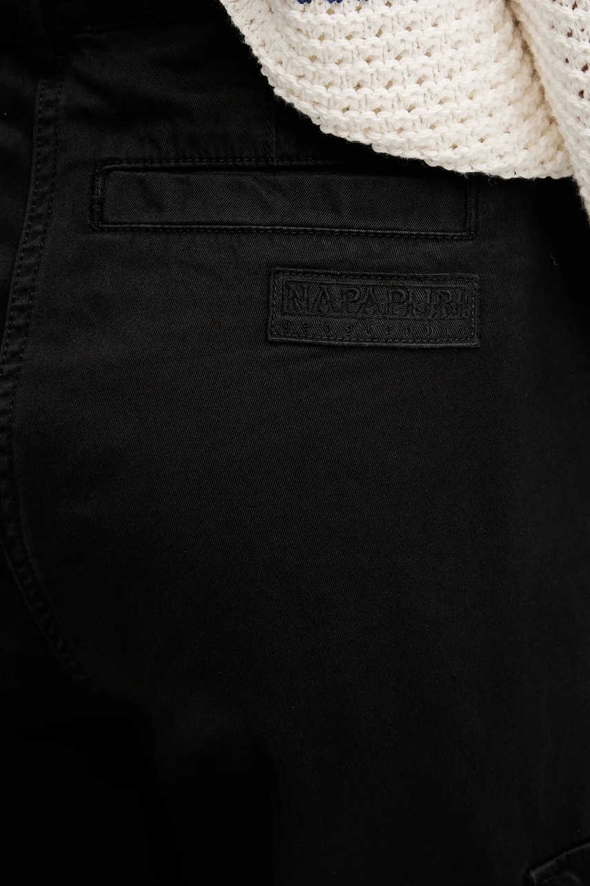 Βαμβακερό παντελόνι Napapijri M-Selva χρώμα: μαύρο, NP0A4IL49411 φωτογραφία