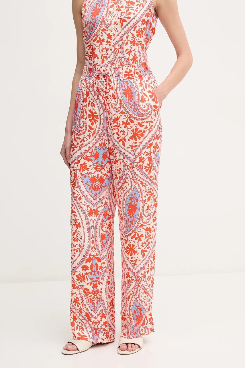 Marc Aurel pantaloni femei, culoarea portocaliu, lat, high waist, 1863-1000-24791 Marc Aurel pantaloni femei, culoarea portocaliu, lat, high waist, 1863-1000-24791