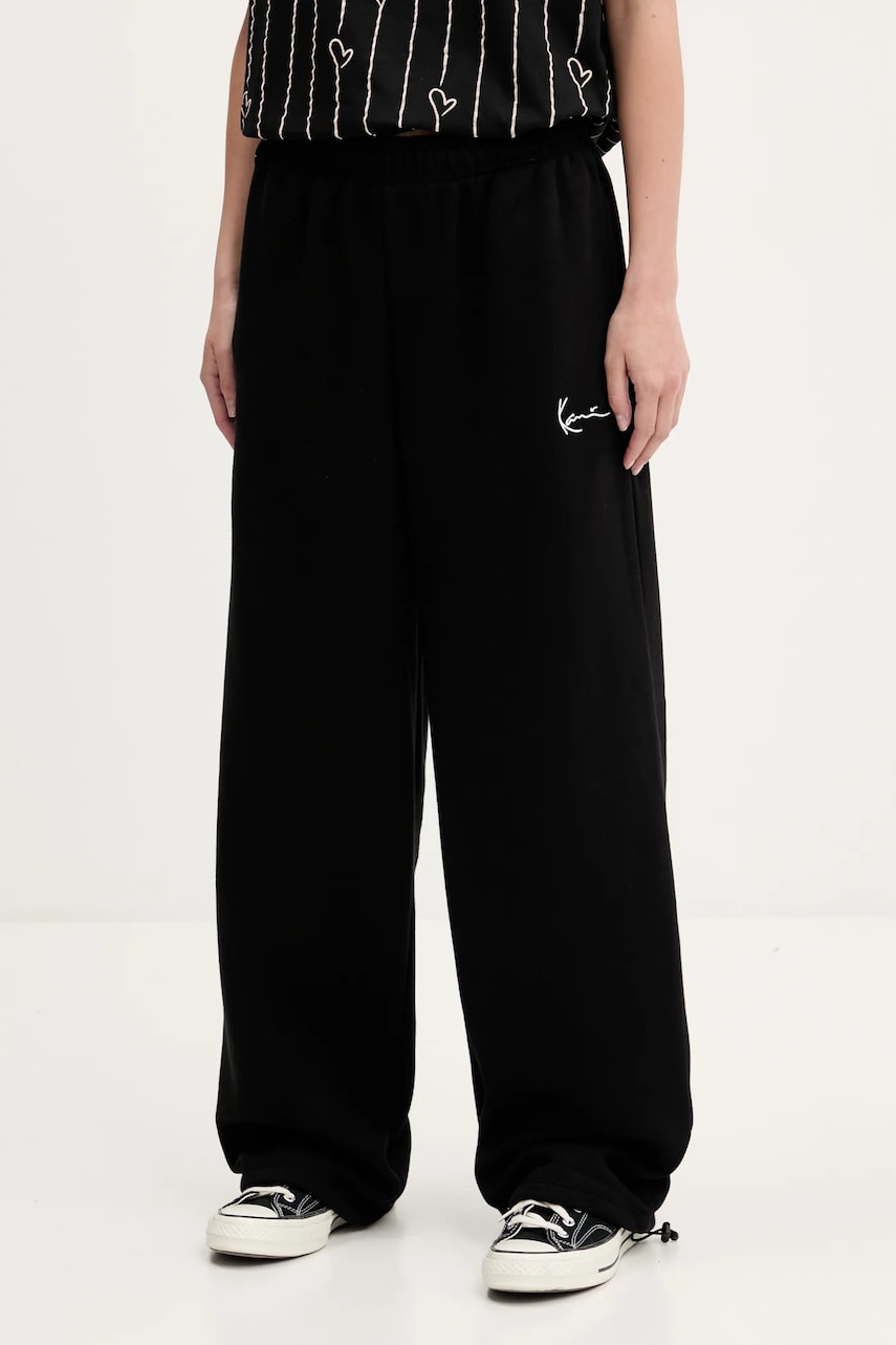 Karl Kani pantaloni de trening culoarea negru, uni, 61030062 Karl Kani pantaloni de trening culoarea negru, uni, 61030062