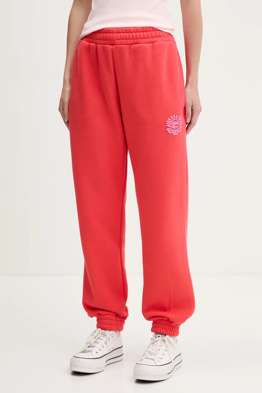 Rip Curl pantaloni de trening culoarea rosu, cu imprimeu, 045WPA Rip Curl pantaloni de trening culoarea rosu, cu imprimeu, 045WPA