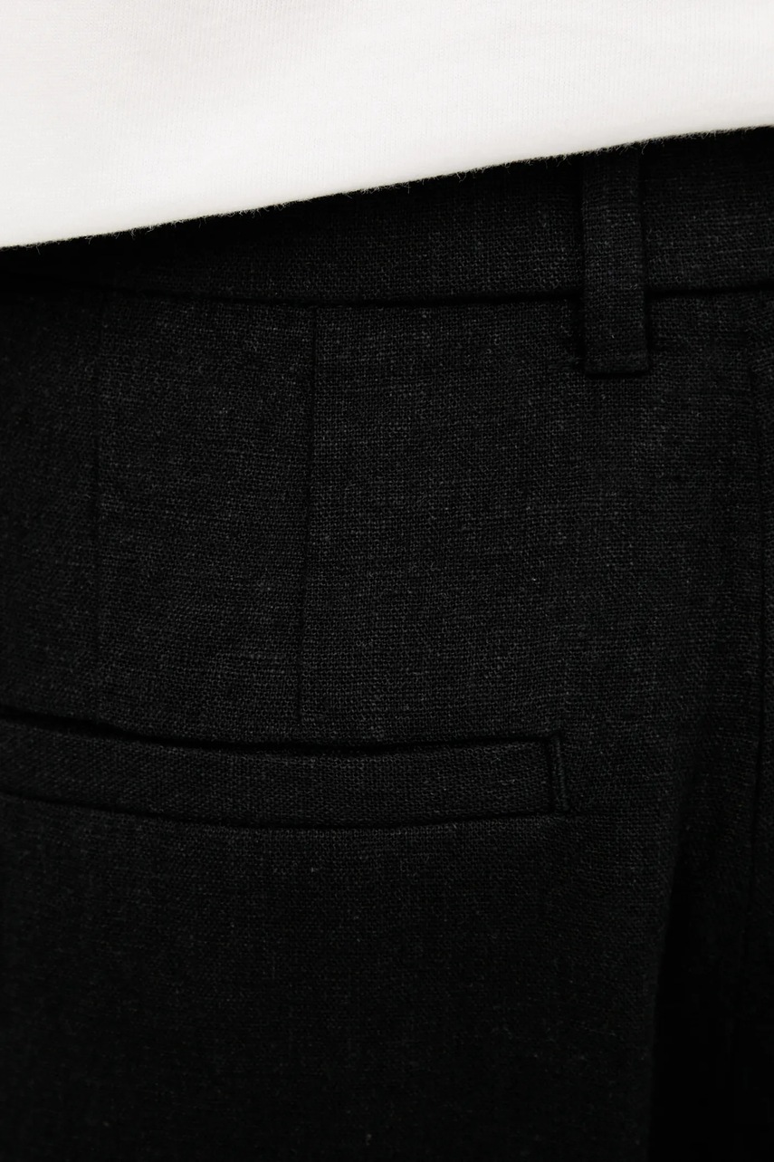 Λινό παντελόνι Abercrombie & Fitch φωτογραφία