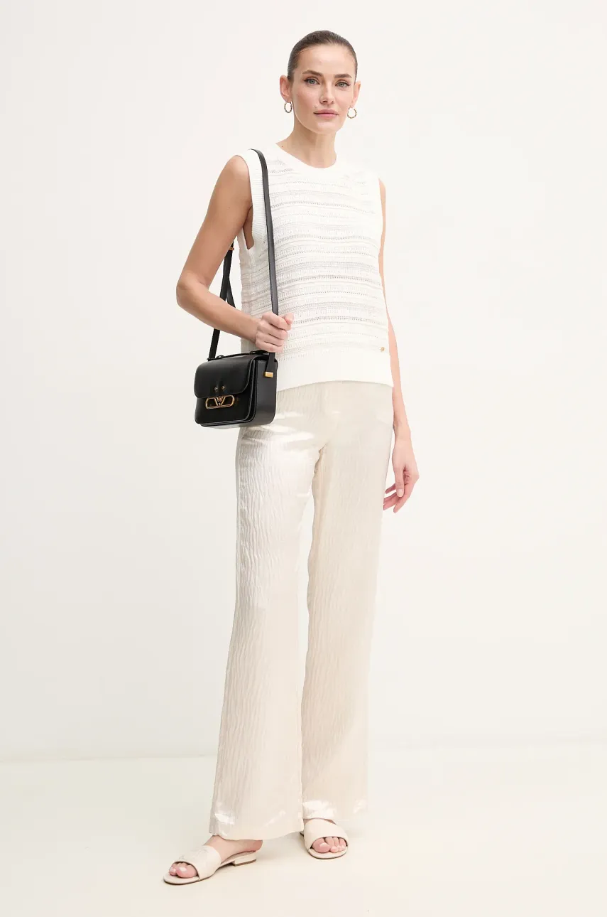 Брюки Pedro del Hierro женские цвет бежевый прямые высокая посадка 7609756 Брюки Pedro del Hierro женские цвет бежевый прямые высокая посадка 7609756