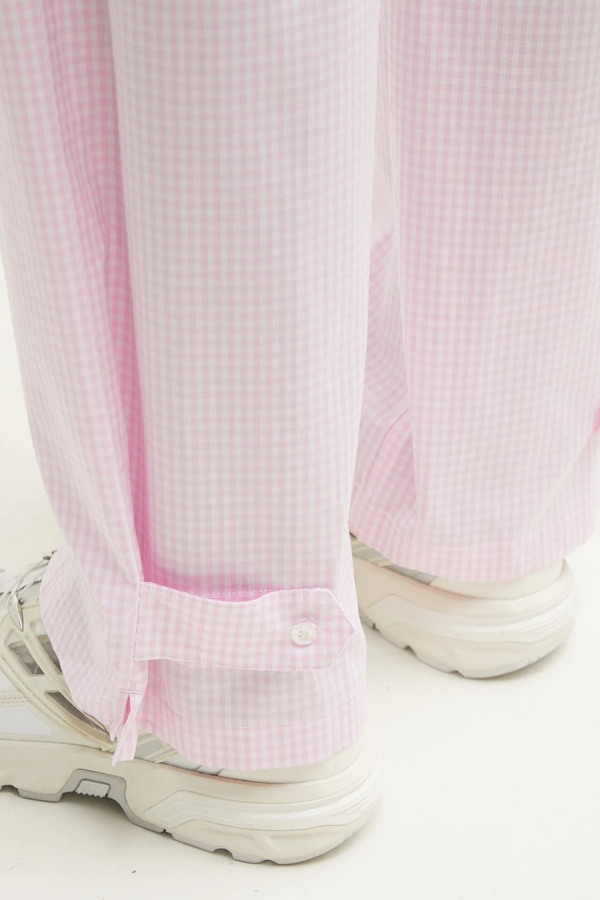 Βαμβακερό παντελόνι Fiorucci Gingham Logo φωτογραφία