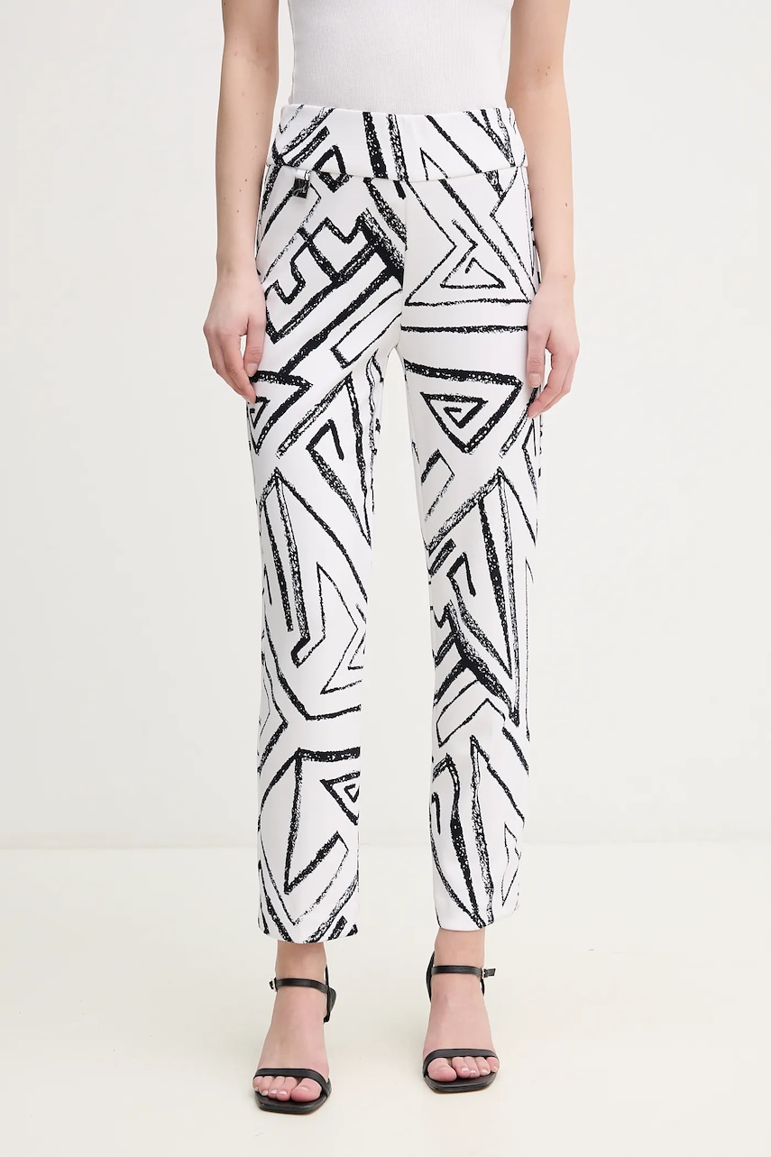 Joseph Ribkoff pantaloni femei, culoarea alb, drept, high waist, 241271 Joseph Ribkoff pantaloni femei, culoarea alb, drept, high waist, 241271