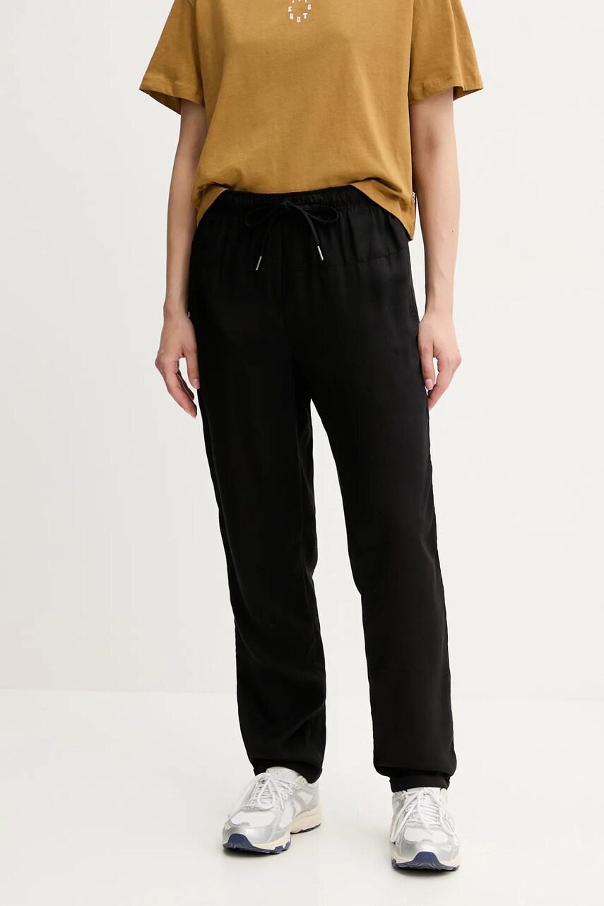 Picture pantaloni Chimany culoarea negru, drept, high waist, WJS0032