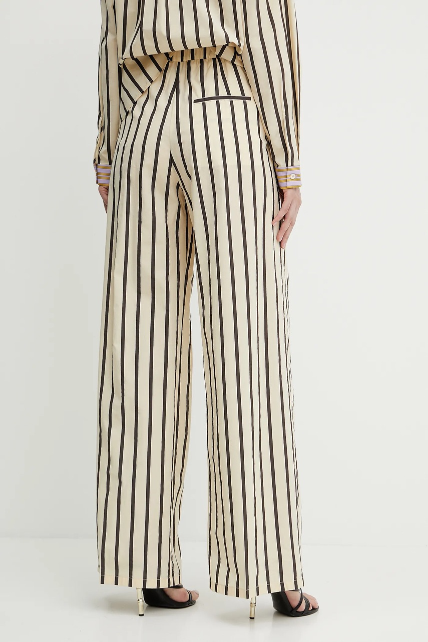 Брюки Forte Forte цвет бежевый широкие высокая посадка 13852 my pants