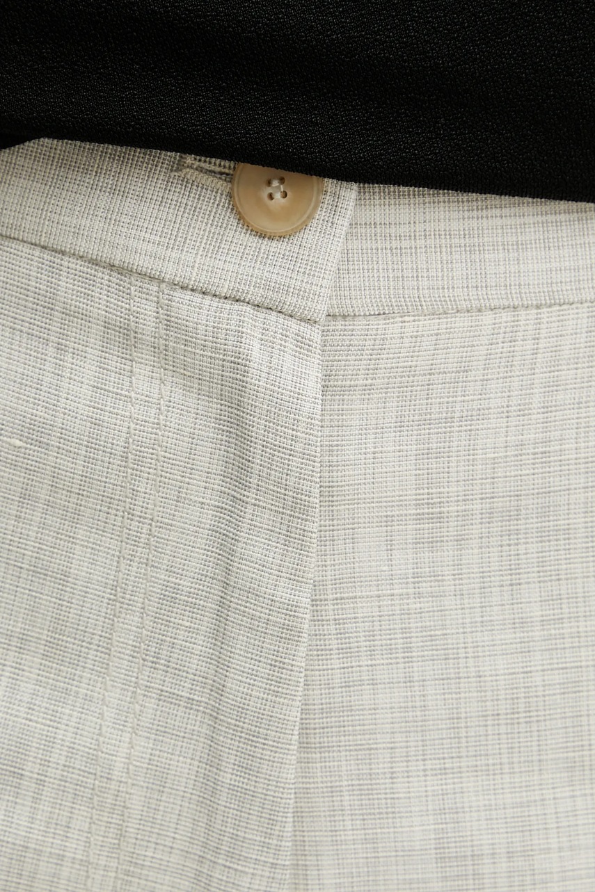 Παντελόνι με λινό μείγμα Forte Forte χρώμα: μπεζ, 13819 my pants φωτογραφία