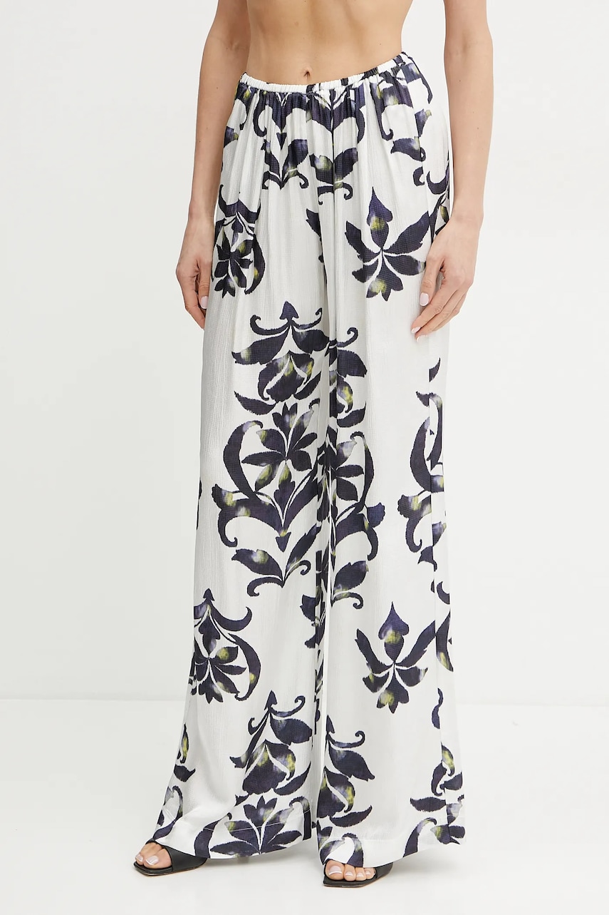 Forte Forte pantaloni femei, culoarea alb, lat, high waist, 13902 my pants Forte Forte pantaloni femei, culoarea alb, lat, high waist, 13902 my pants