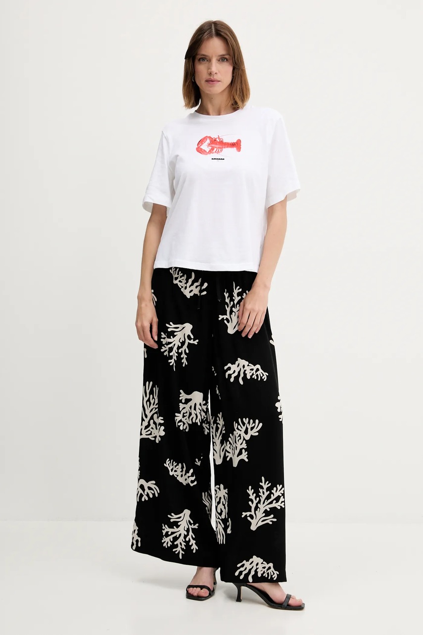 Παντελόνι United Colors of Benetton χρώμα: μαύρο, 4QYZ5F00D φωτογραφία