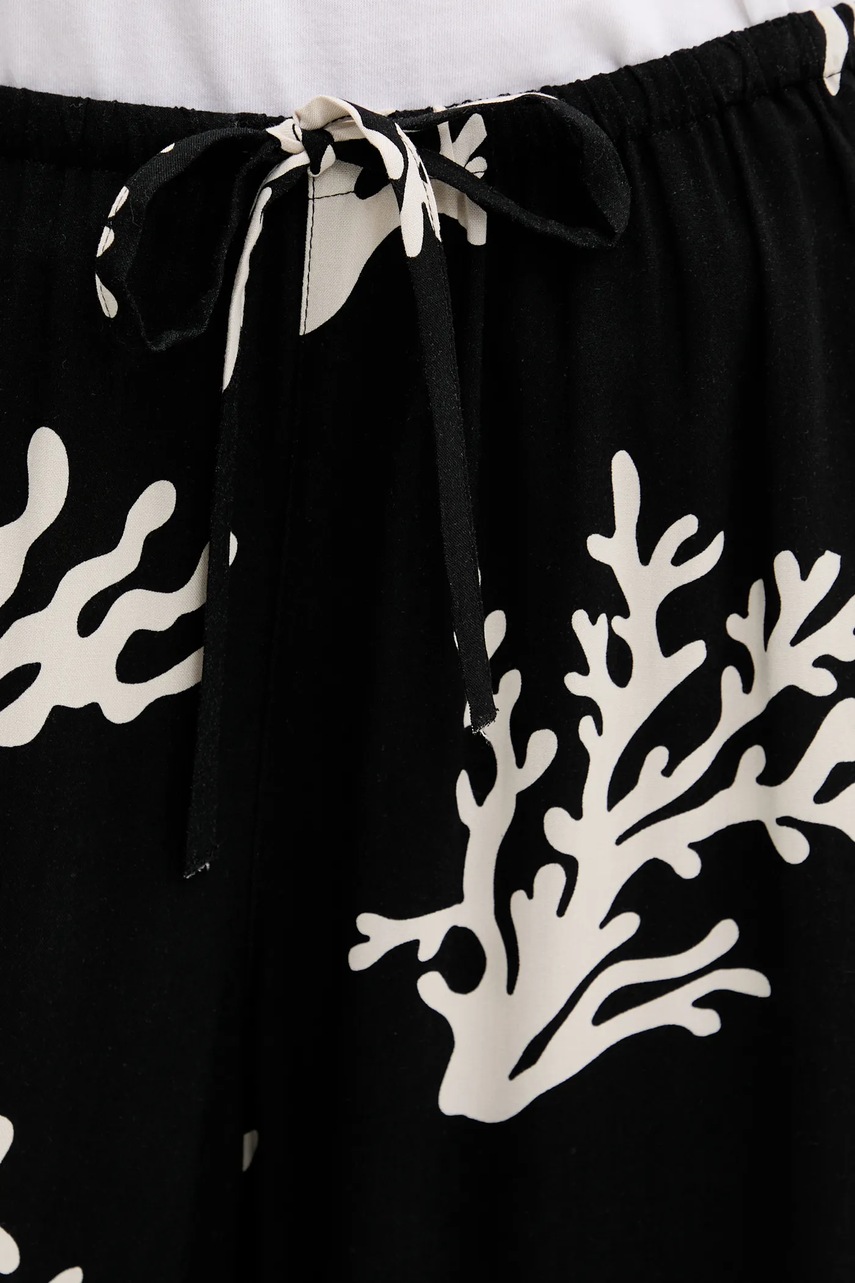 Παντελόνι United Colors of Benetton χρώμα: μαύρο, 4QYZ5F00D φωτογραφία