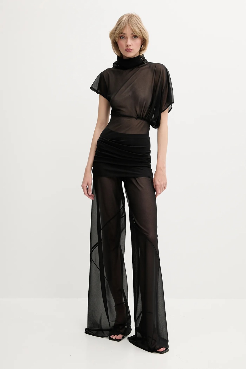 Брюки Rick Owens Lilies цвет чёрный прямые высокая посадка LI01E4334OT Брюки Rick Owens Lilies цвет чёрный прямые высокая посадка LI01E4334OT