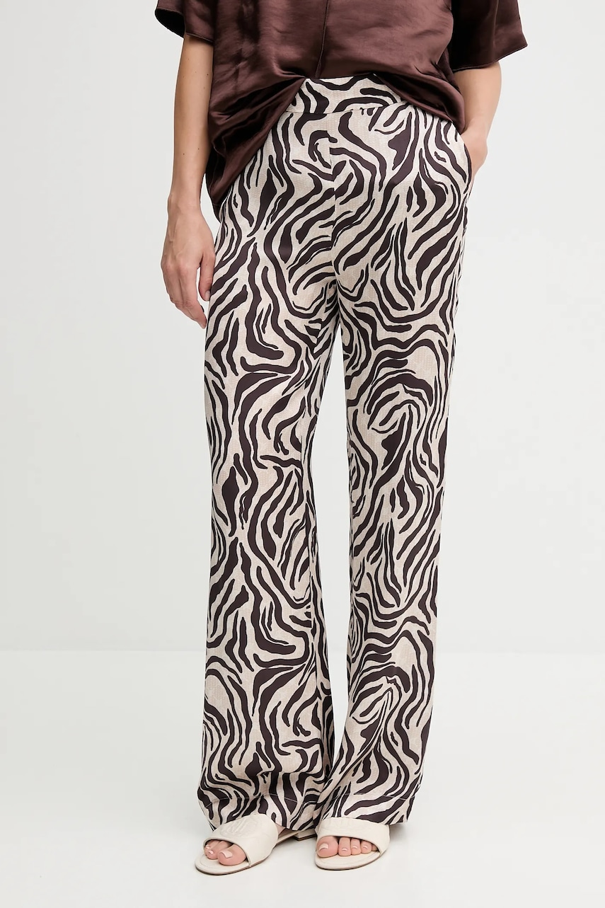 Levně Kalhoty Joop! dámské, béžová barva, široké, high waist, 30042890