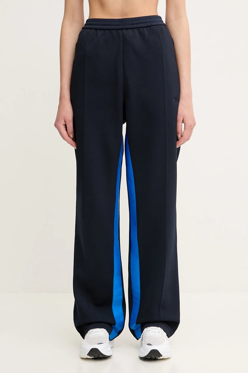 Tepláky adidas Originals x Wales Bonner Pique Pique dámské, modrá barva, JM8215