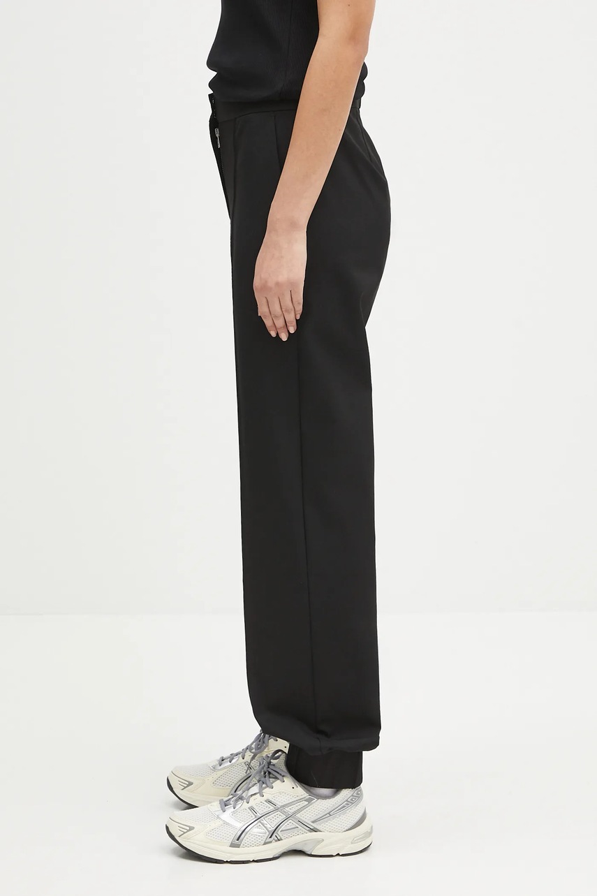 Брюки Samsoe Samsoe Saneem цвет чёрный прямые высокая посадка F25100156